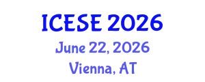 International Conference on Environmental Science and Engineering (ICESE) June 22, 2026 - Vienna, Austria