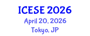 International Conference on Environmental Science and Engineering (ICESE) April 20, 2026 - Tokyo, Japan