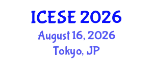 International Conference on Environmental Science and Engineering (ICESE) August 16, 2026 - Tokyo, Japan