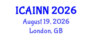 International Conference on Artificial Intelligence and Neural Networks (ICAINN) August 19, 2026 - London, United Kingdom