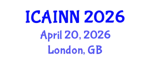 International Conference on Artificial Intelligence and Neural Networks (ICAINN) April 20, 2026 - London, United Kingdom