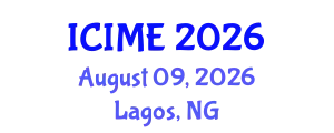 International Conference on Industrial and Mechanical Engineering (ICIME) August 09, 2026 - Lagos, Nigeria