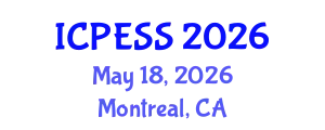 International Conference on Physical Education and Sport Science (ICPESS) May 18, 2026 - Montreal, Canada