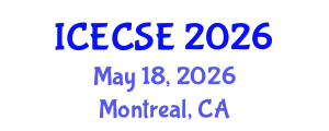 International Conference on Electrical and Computer Systems Engineering (ICECSE) May 18, 2026 - Montreal, Canada