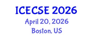 International Conference on Electrical and Computer Systems Engineering (ICECSE) April 20, 2026 - Boston, United States