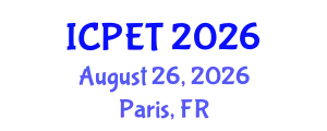 International Conference on Petroleum Engineering and Technology (ICPET) August 26, 2026 - Paris, France
