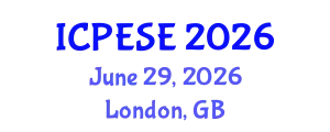 International Conference on Power and Energy Systems Engineering (ICPESE) June 29, 2026 - London, United Kingdom