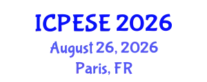 International Conference on Power and Energy Systems Engineering (ICPESE) August 26, 2026 - Paris, France