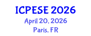 International Conference on Power and Energy Systems Engineering (ICPESE) April 20, 2026 - Paris, France