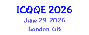 International Conference on Qualitative and Quantitative Economics (ICQQE) June 29, 2026 - London, United Kingdom