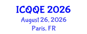 International Conference on Qualitative and Quantitative Economics (ICQQE) August 26, 2026 - Paris, France