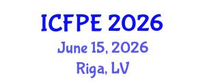 International Conference on Food Process Engineering (ICFPE) June 15, 2026 - Riga, Latvia