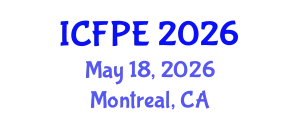 International Conference on Food Process Engineering (ICFPE) May 18, 2026 - Montreal, Canada