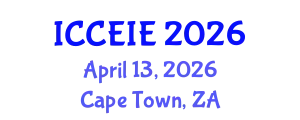 International Conference on Civil, Environmental and Infrastructure Engineering (ICCEIE) April 13, 2026 - Cape Town, South Africa