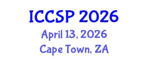 International Conference on Computational and Statistical Physics (ICCSP) April 13, 2026 - Cape Town, South Africa