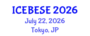 International Conference on Environmental, Biological, Ecological Sciences and Engineering (ICEBESE) July 22, 2026 - Tokyo, Japan