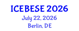 International Conference on Environmental, Biological, Ecological Sciences and Engineering (ICEBESE) July 22, 2026 - Berlin, Germany