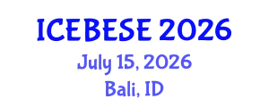 International Conference on Environmental, Biological, Ecological Sciences and Engineering (ICEBESE) July 15, 2026 - Bali, Indonesia