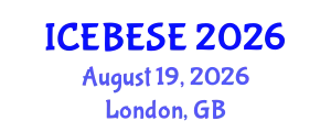 International Conference on Environmental, Biological, Ecological Sciences and Engineering (ICEBESE) August 19, 2026 - London, United Kingdom