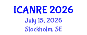 International Conference on Agricultural and Natural Resources Engineering (ICANRE) July 15, 2026 - Stockholm, Sweden