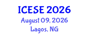 International Conference on Earthquake and Structural Engineering (ICESE) August 09, 2026 - Lagos, Nigeria