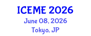 International Conference on Environmental Management and Engineering (ICEME) June 08, 2026 - Tokyo, Japan