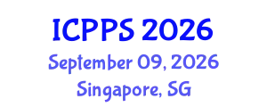 International Conference on Pharmacy and Pharmaceutical Sciences (ICPPS) September 09, 2026 - Singapore, Singapore