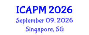 International Conference on Applied Physics and Mathematics (ICAPM) September 09, 2026 - Singapore, Singapore