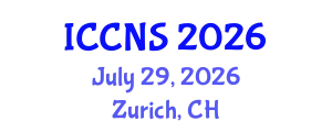 International Conference on Cognitive and Neural Sciences (ICCNS) July 29, 2026 - Zurich, Switzerland