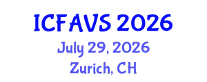 International Conference on Fisheries, Animal and Veterinary Sciences (ICFAVS) July 29, 2026 - Zurich, Switzerland