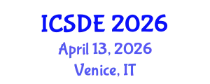 International Conference on Software and Data Engineering (ICSDE) April 13, 2026 - Venice, Italy
