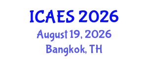 International Conference on Anthropological and Ethnological Sciences (ICAES) August 19, 2026 - Bangkok, Thailand