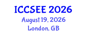 International Conference on Civil, Structural and Environmental Engineering (ICCSEE) August 19, 2026 - London, United Kingdom