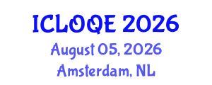 International Conference on Lasers, Optics, and Quantum Electronics (ICLOQE) August 05, 2026 - Amsterdam, Netherlands