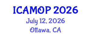 International Conference on Atomic, Molecular and Optical Physics (ICAMOP) July 12, 2026 - Ottawa, Canada