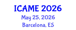 International Conference on Automotive and Mechanical Engineering (ICAME) May 25, 2026 - Barcelona, Spain