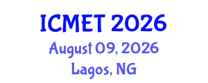 International Conference on Manufacturing Engineering and Technology (ICMET) August 09, 2026 - Lagos, Nigeria