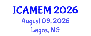 International Conference on Applied Mathematics and Engineering Mathematics (ICAMEM) August 09, 2026 - Lagos, Nigeria