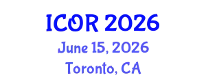 International Conference on Operations Research (ICOR) June 15, 2026 - Toronto, Canada