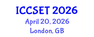 International Conference on Computer Science, Engineering and Technology (ICCSET) April 20, 2026 - London, United Kingdom