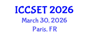 International Conference on Computer Science, Engineering and Technology (ICCSET) March 30, 2026 - Paris, France