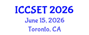 International Conference on Computer Science, Engineering and Technology (ICCSET) June 15, 2026 - Toronto, Canada