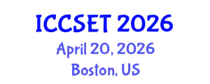 International Conference on Computer Science, Engineering and Technology (ICCSET) April 20, 2026 - Boston, United States
