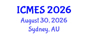 International Conference on Marine and Environmental Systems (ICMES) August 30, 2026 - Sydney, Australia