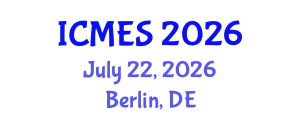 International Conference on Marine and Environmental Systems (ICMES) July 22, 2026 - Berlin, Germany