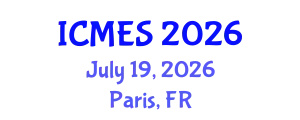 International Conference on Marine and Environmental Systems (ICMES) July 19, 2026 - Paris, France