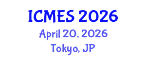 International Conference on Marine and Environmental Systems (ICMES) April 20, 2026 - Tokyo, Japan
