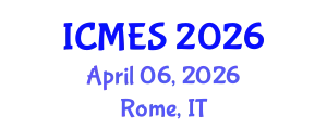 International Conference on Marine and Environmental Systems (ICMES) April 06, 2026 - Rome, Italy