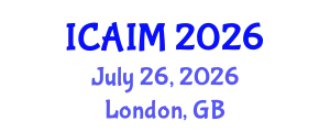 International Conference on Automation and Intelligent Manufacturing (ICAIM) July 26, 2026 - London, United Kingdom