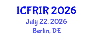 International Conference on Flood Recovery, Innovation and Response (ICFRIR) July 22, 2026 - Berlin, Germany